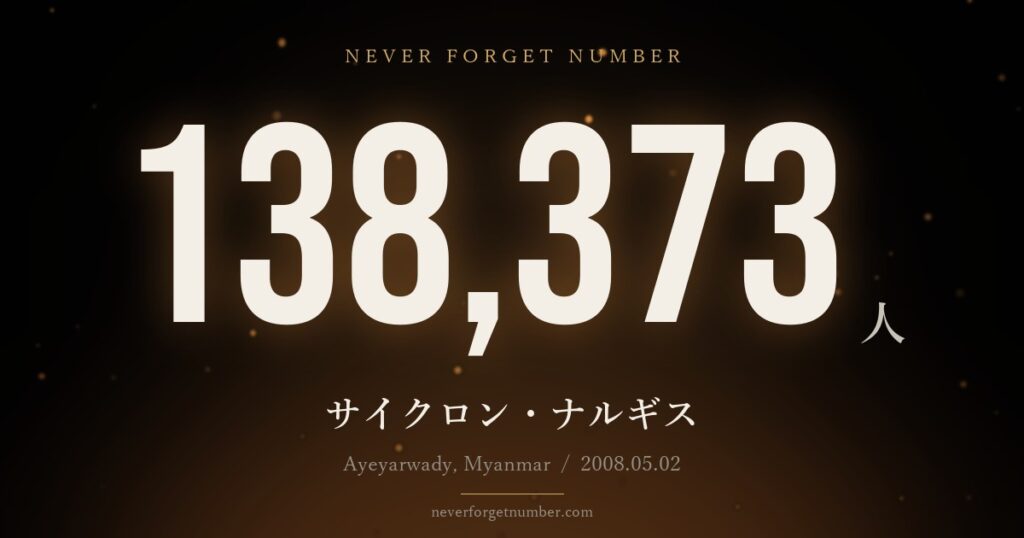 138,373人 サイクロン・ナルギス