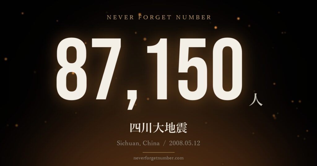 87,150人 四川大地震