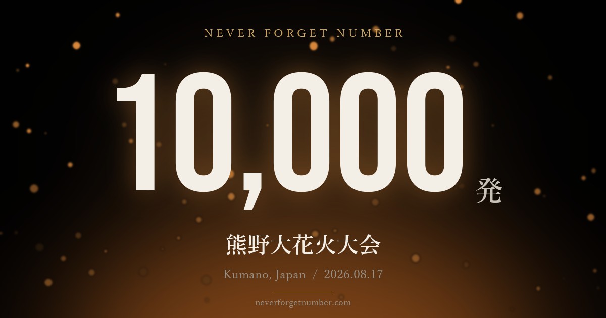 約10,000発 熊野大花火大会