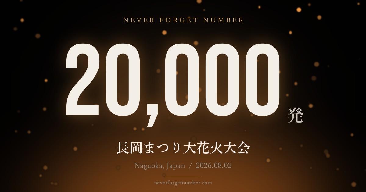 約20,000発 長岡まつり大花火大会