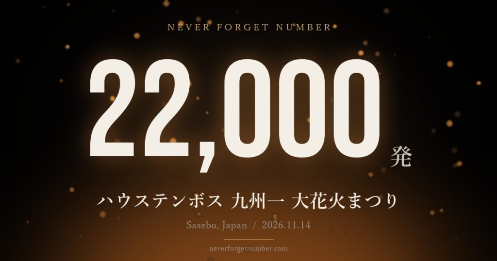 約22,000発 ハウステンボス 九州一 大花火まつり