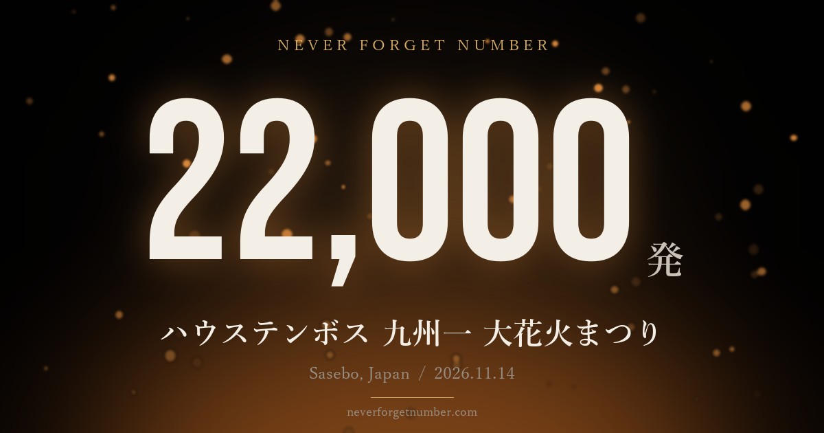 約22,000発 ハウステンボス 九州一 大花火まつり