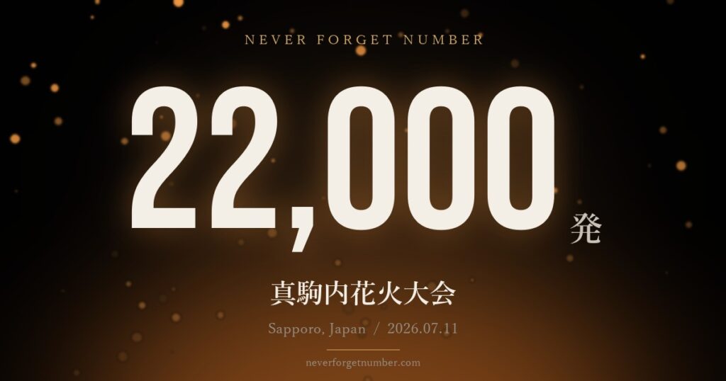 約22,000発 真駒内花火大会